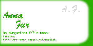 anna fur business card